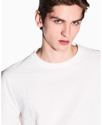 Men's Short Sleeve Mercerized Cotton All Over Logo T-Shirt