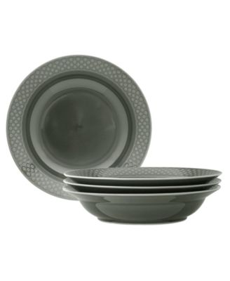 Kikko 25 oz. Rim Dinner Bowls, Set of 4