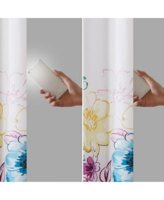 Printed Floral Blackout Curtain Panel, 50" W x 84" H, Grommet Top, Single Window Panel