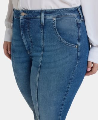 Plus Size Billie Mini Bootcut Seam Detail Jeans