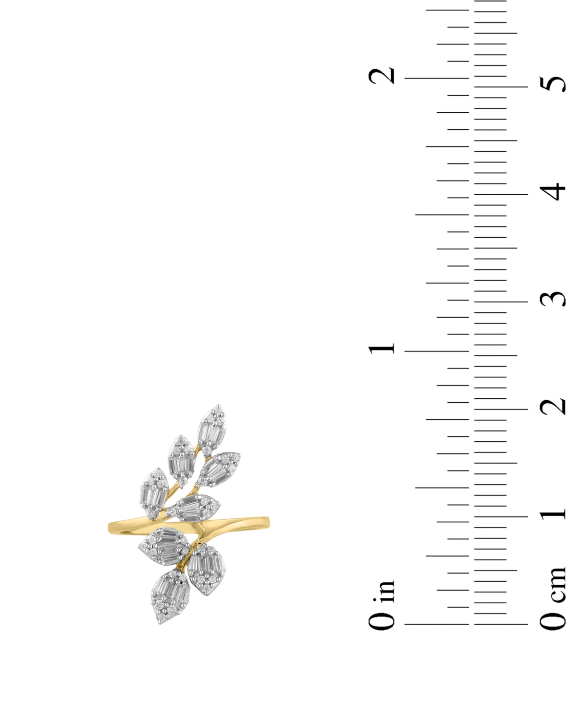 Macy's Diamond Ring (1/2 ct. t.w.) in 14k Yellow Gold White Rhodium