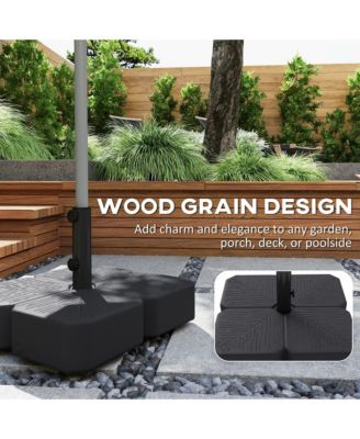 Patio Umbrella Base with Wheels for 1.5"/1.9" Poles,