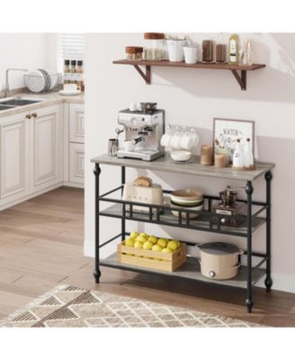 3-Tier Console Table, Retro Storage Cabinet, Sideboard Buffet Cabinets with Storage Space, Suitable for Home Living Room, Dining Room