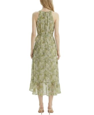 Petite Halter Front Chiffon Maxi Dress