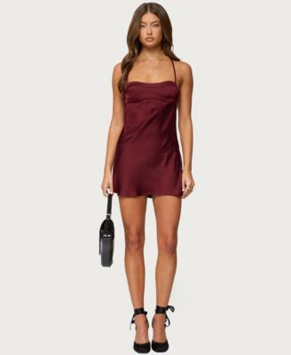 Women's Nalah Satin Effect Mini Dress