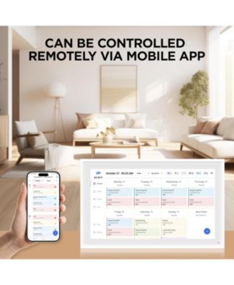 15.6 Inch Smart Digital Calendar and Photo Frame HD Touch Screen Family Organizer with Meal Planner Duty Chart To Do List and Weather