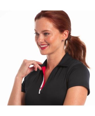 Women's Crossover Placket Capsleeve Golf Polo