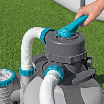 2,200 Gallon Sand Filter Pump for Above Ground Outdoor Swimming Pools