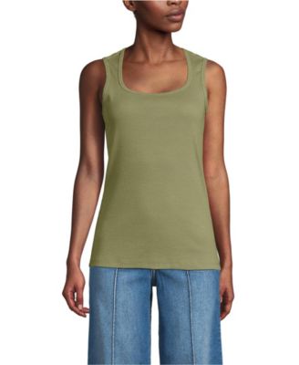 Women's Micro Rib Square Neck Tank Top