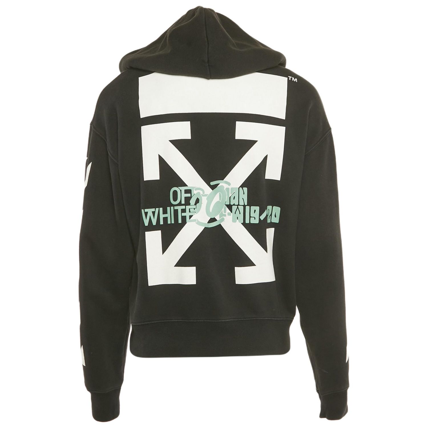 Men's Waterfall Print Cotton Hooded Sweatshirt