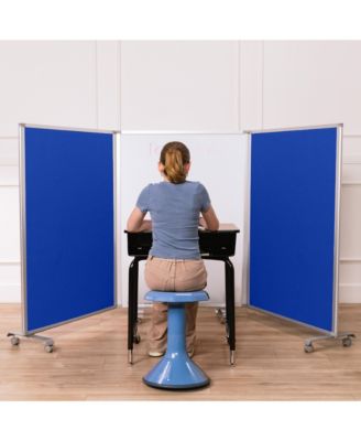 Mobile Dry-Erase and Flannel Room Divider