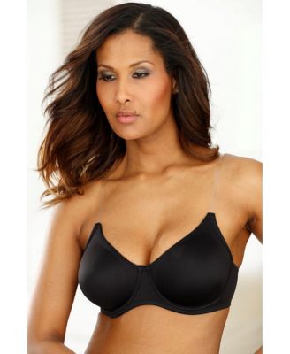 Women's B-DDD Clear Strap No-Padding Underwire T-Shirt Bra
