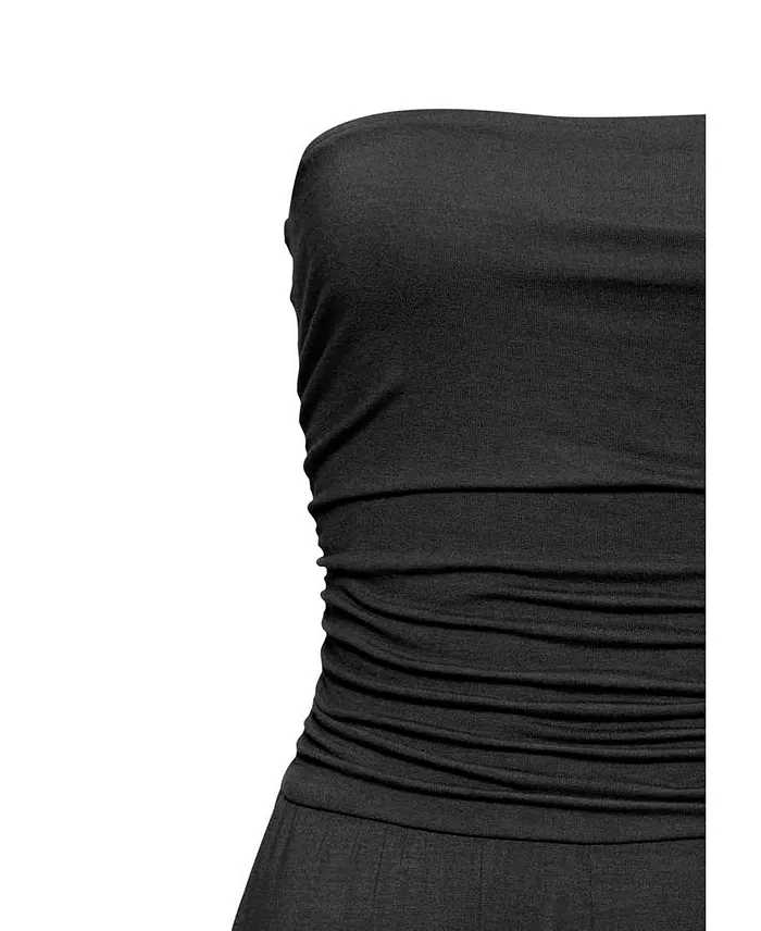 Women's Viscose Printed Strapless with Pockets Jumpsuit - thumbnail 5