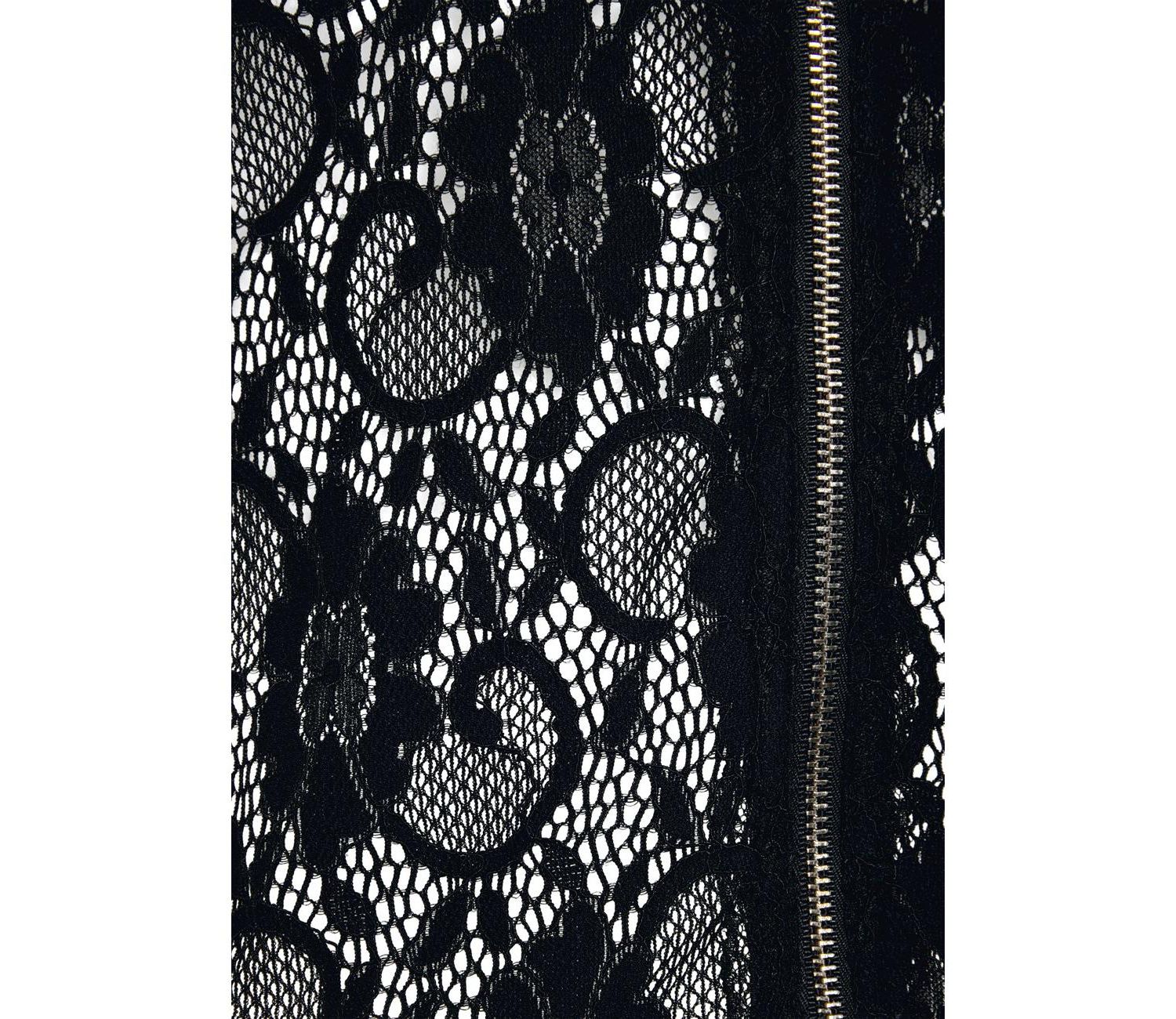 Women's Floral Print Lace Zip Front-Closure Jacket