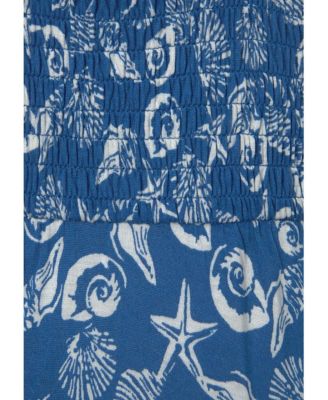 Women's Printed V-Neckline Tie Halter Dress