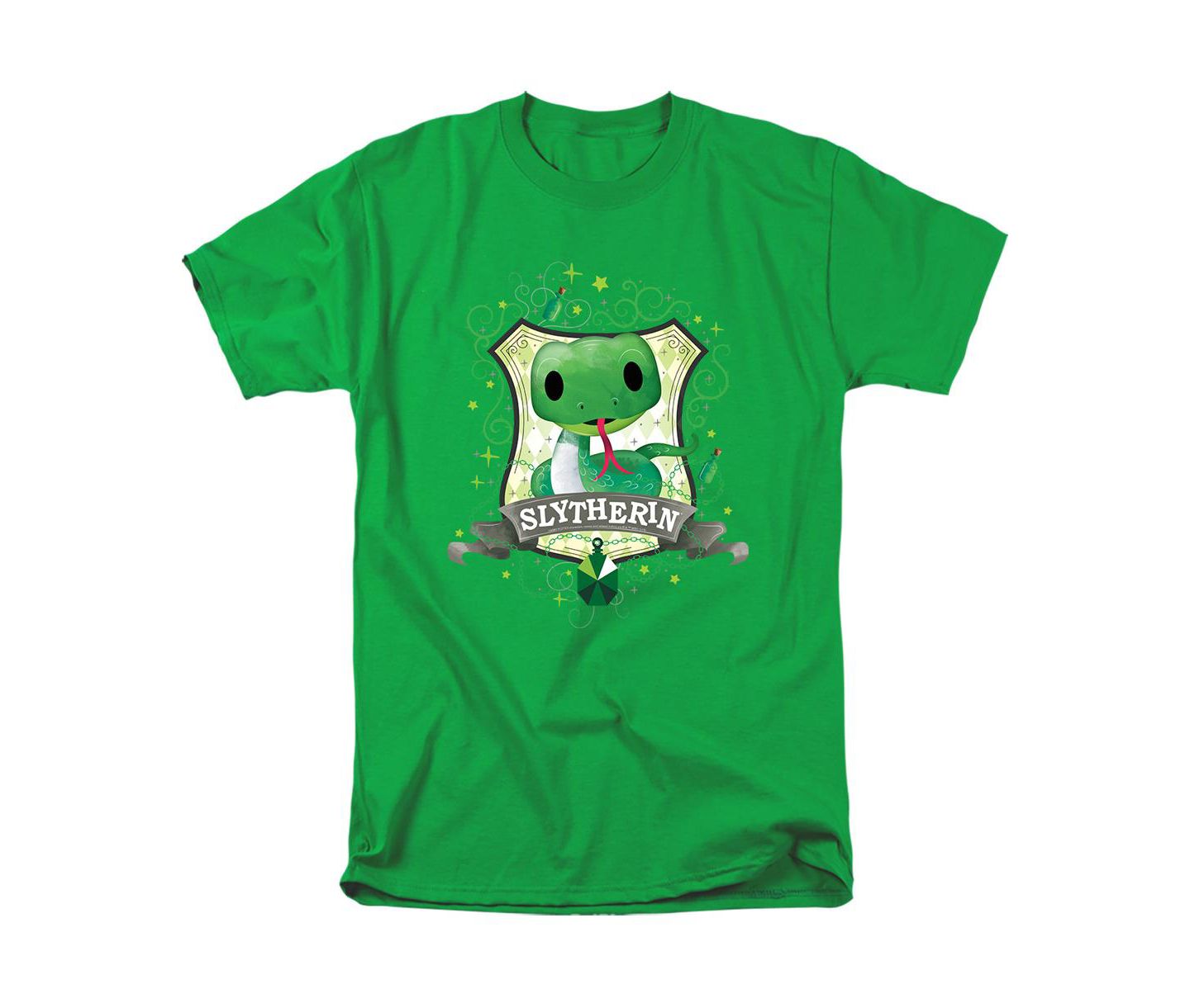 Мужская футболка Harry Potter Cute Slytherin Crest, цвет: Зелёный — фото 1