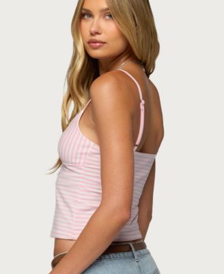 Women's Emilea V Neck Striped Tank Top
