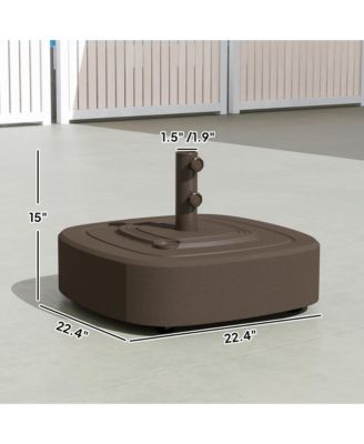 Patio Umbrella Base with Wheels,  for 1.5"/1.9" Umbrella Poles