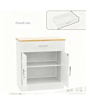 Farmhouse Coffee Bar Cabinet - 1 Drawer, 2 Doors, Adjustable Shelves