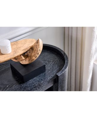 curved foyer table - minimalist entrance sofa side table