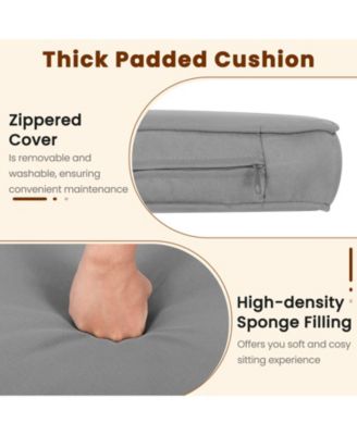 3 Pieces Patio Furniture Set PE Rattan Chairs Set w/ Storage Coffee Table