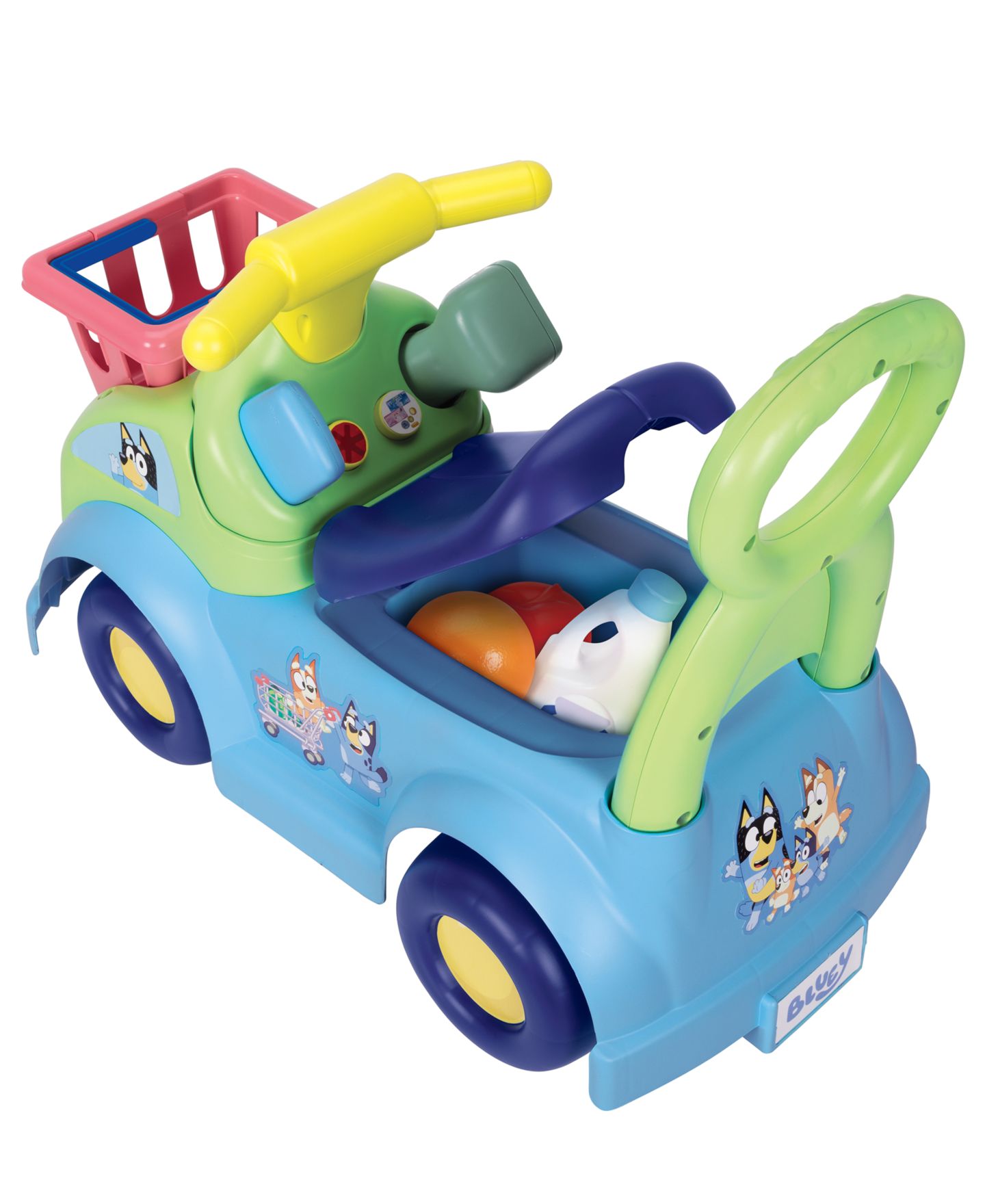 Детская игрушка Bluey Shopping Cart Ride-On Sound-Activated, Ages 1+ — фото 3