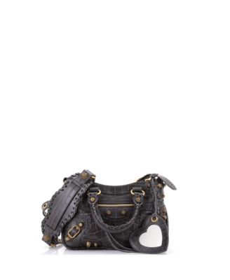 Small Le Cagole Giant Studs Tote Embossed Leather