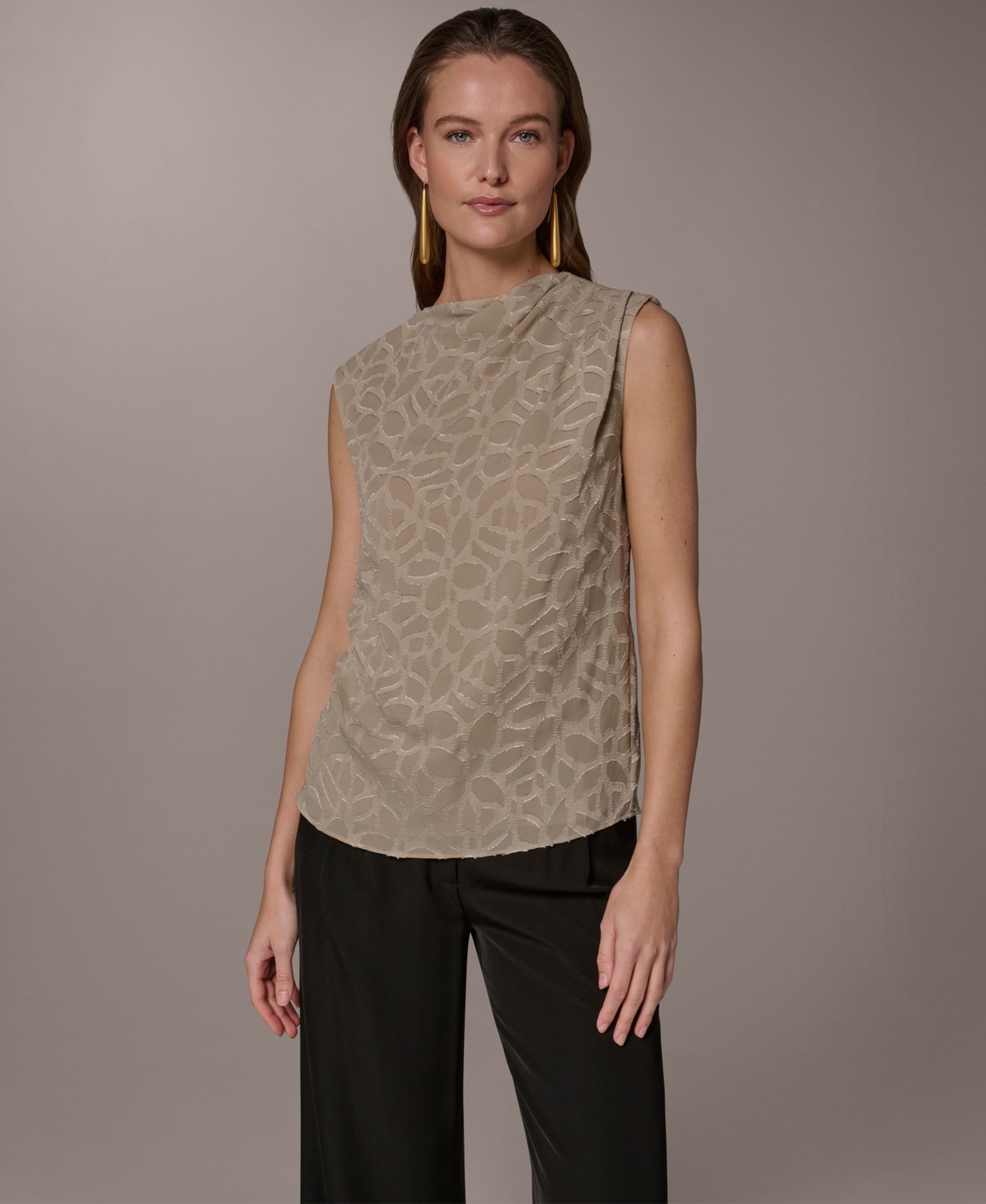 Women's Mock Neck Blouse