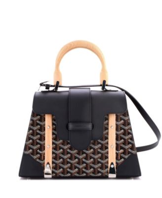 PM Saigon Top Handle Bag Coated Canvas with Leather