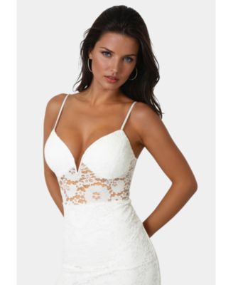 Women's Lace-Up Back Midi Dress