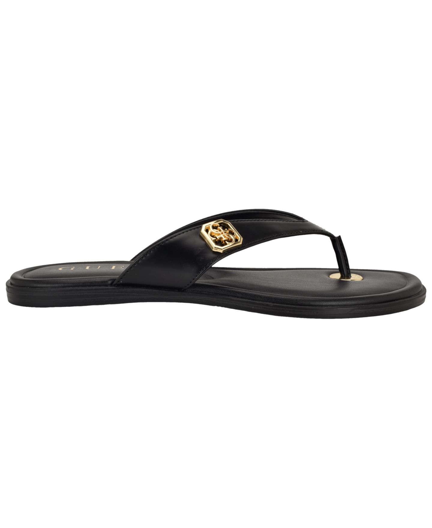 Женские сандалии GUESS Lexing Ornamented Thong Slip-On, цвет: Чёрный — фото 2
