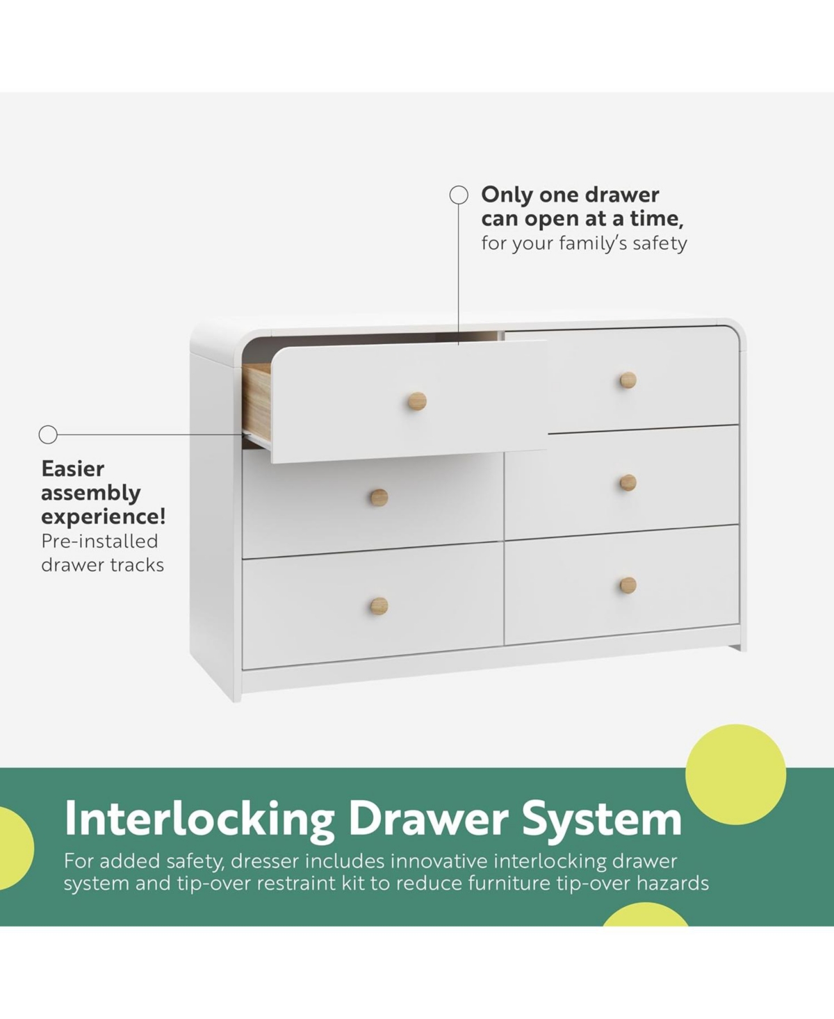 Storkcraft Santos 6-Drawer Dresser