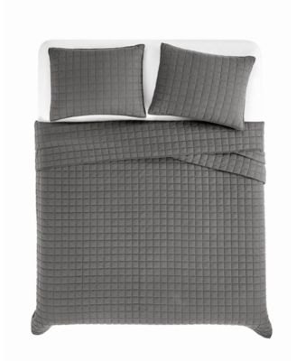 Vintage Washed Cotton 3-Pc. Quilt Set, Full/Queen