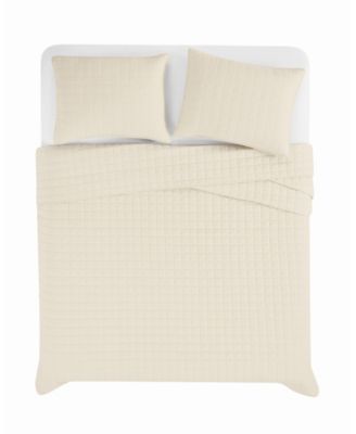 Vintage Washed Cotton 3-Pc. Quilt Set, King