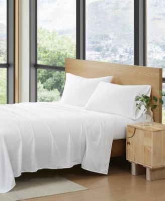 Linen Weave 200-Thread Count Cotton 4-Pc. Sheet Set, Queen