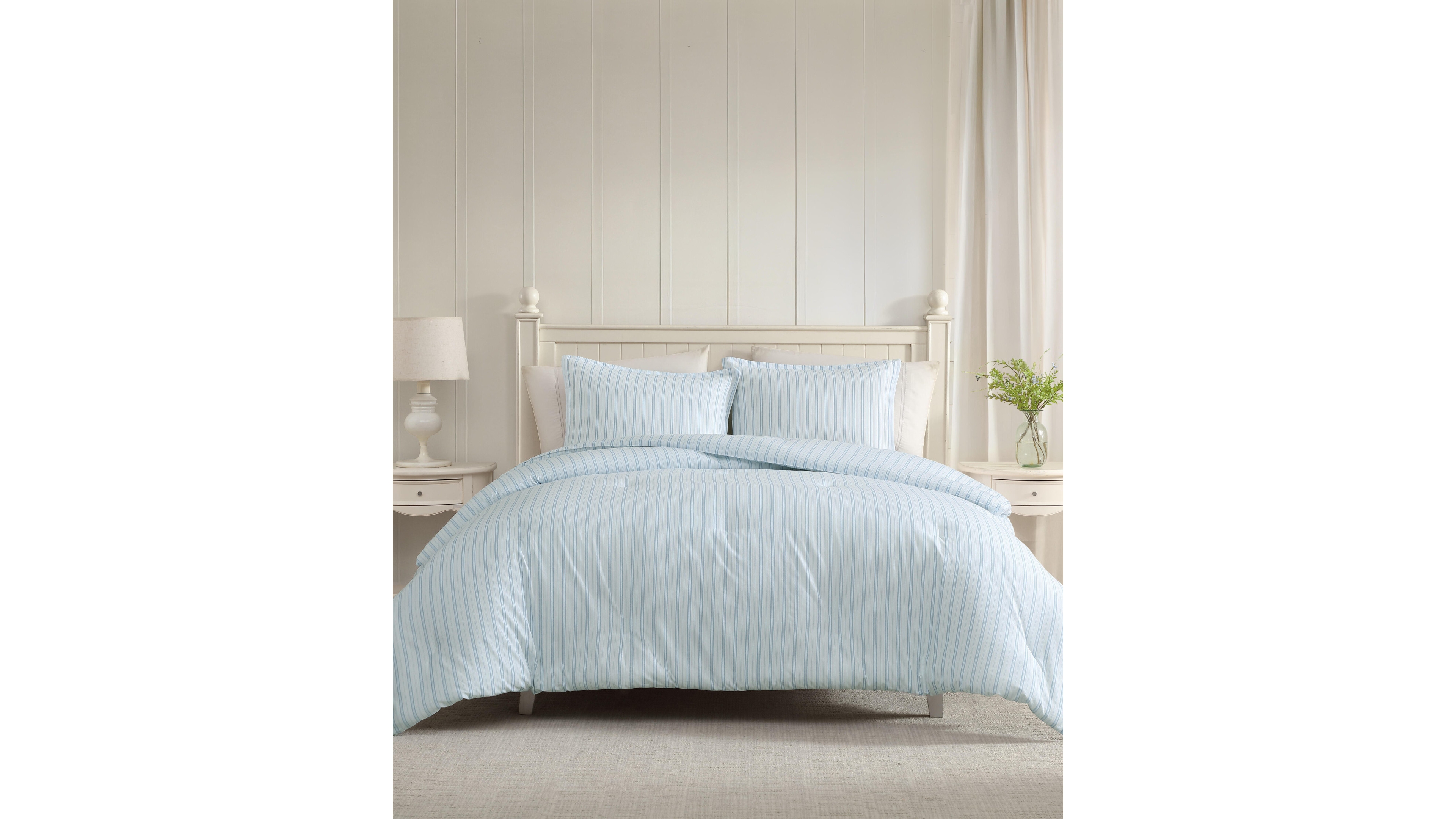 Laura Ashley Dilly Dally Stripe 3-Pc. Comforter Set, Full/Queen