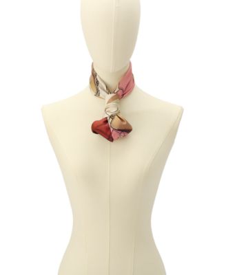 Women's Stacked Tabby Printed Silk Square Scarf