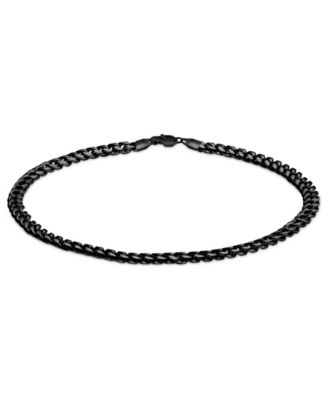 Men's Stainless Steel Black Plated Curb Chain Bracelet