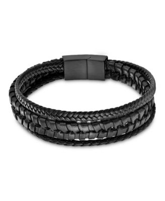 Men's Elysian Leather & Stainless Steel Bracelet