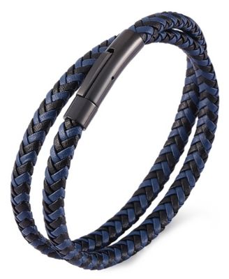 Men's Lexor Leather & Stainless Steel Bracelet