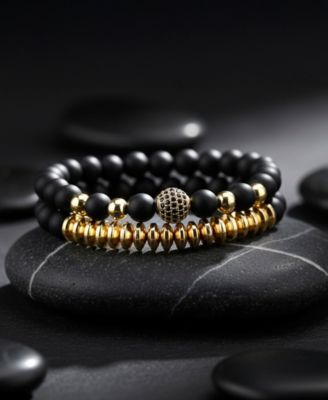 Men's Stainless Steel & Novar Gold-Tone Bracelet