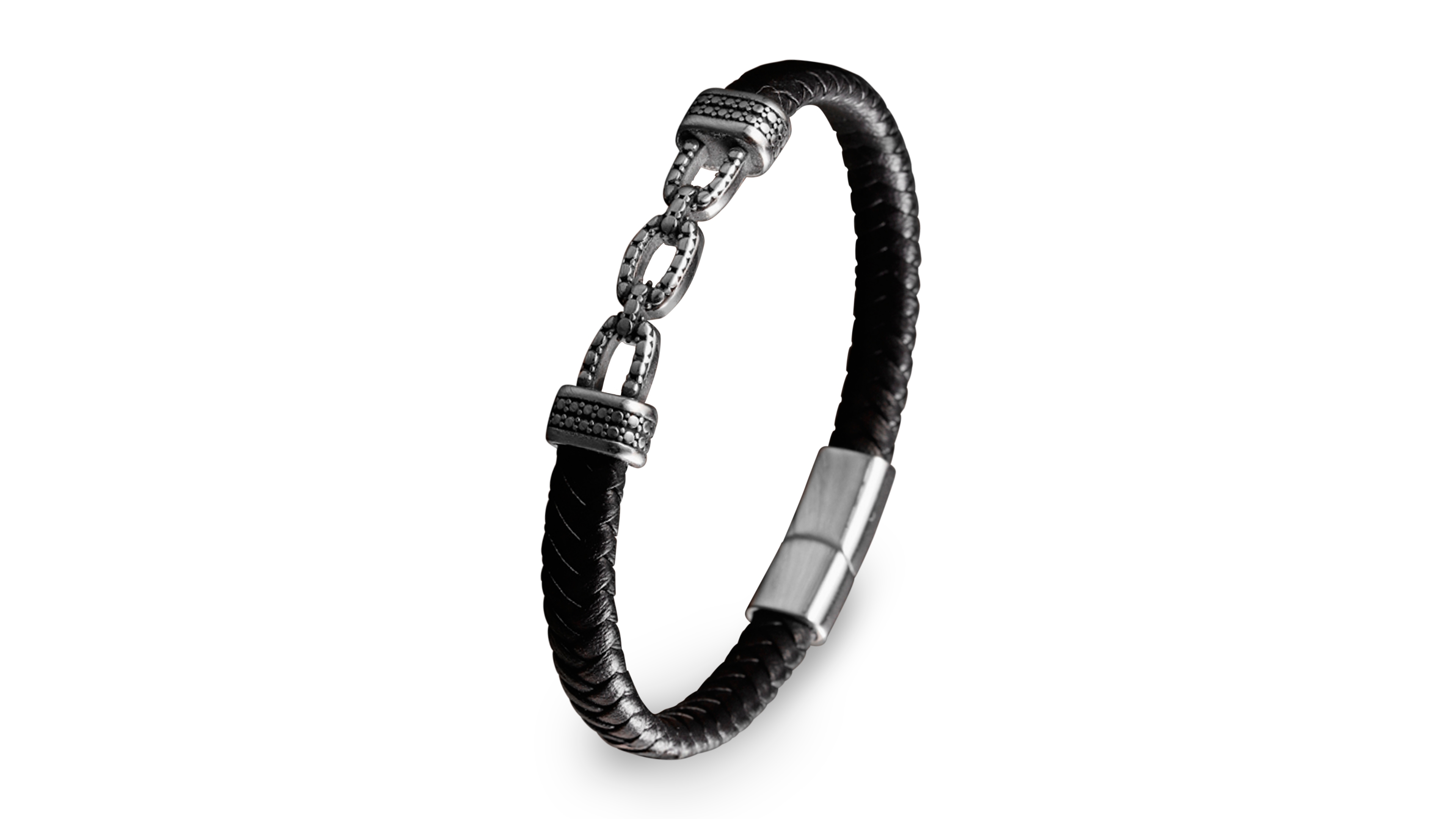 Rhona Sutton Men's Ferum Leather & Stainless Steel Bracelet