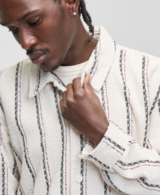 Men's Striped Shirt Jacket