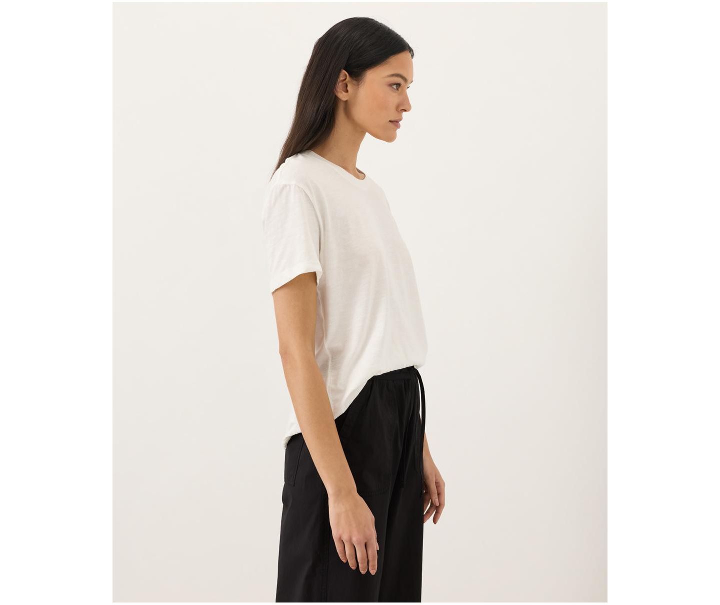 Женская футболка Pact Organic Cotton Featherweight Slub Relaxed, цвет: Кремовый — фото 4