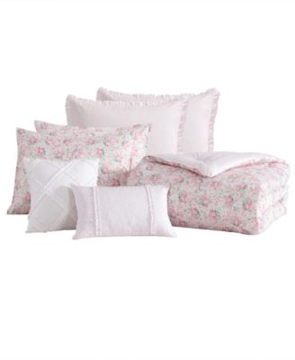 Pamelas Posies Reversible 7-Pc. Comforter Set, King