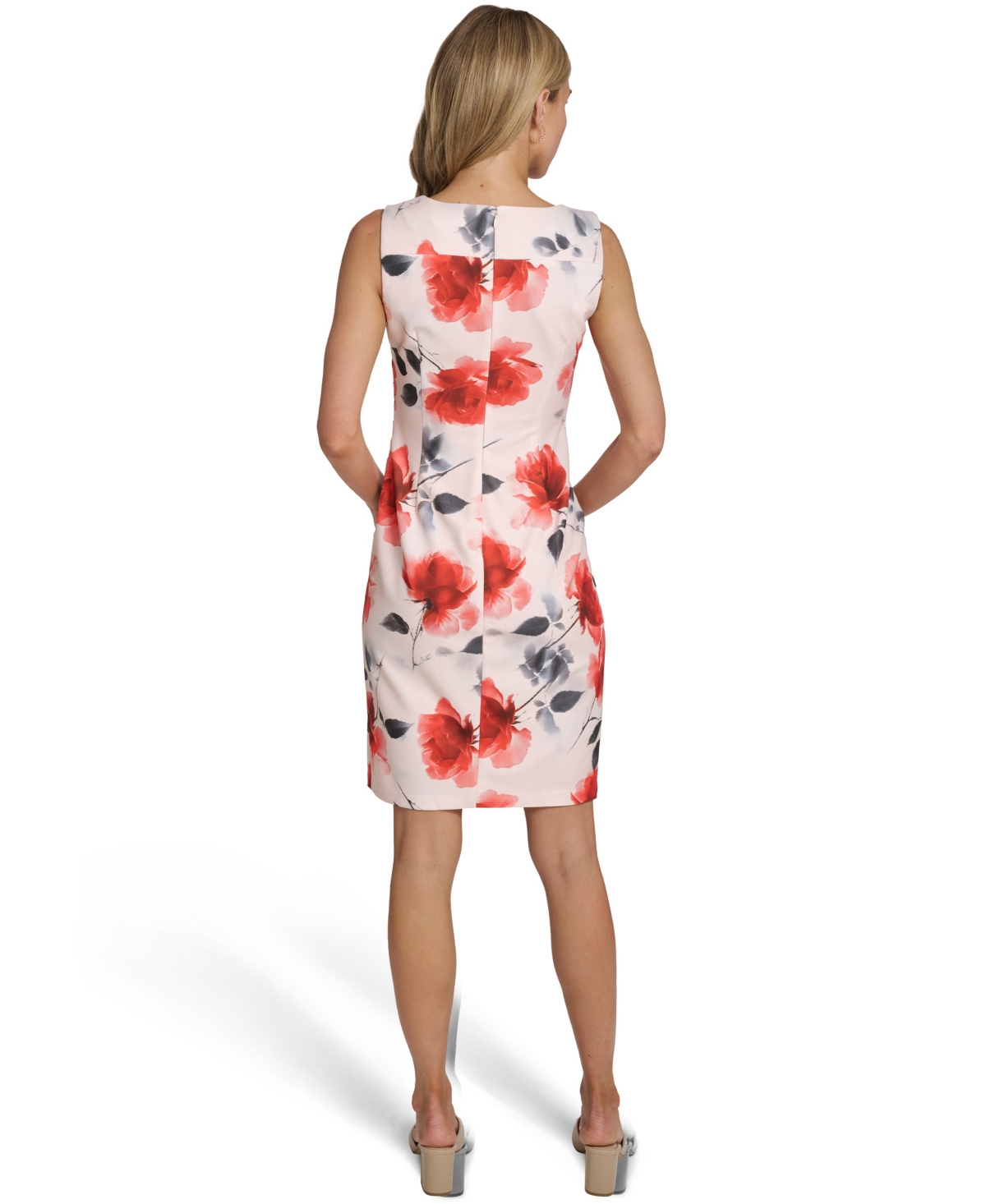 Calvin Klein Petite Sleeveless Floral Printed Dress