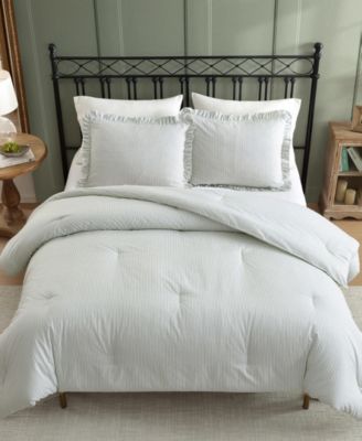 Oxford Stripe 3-Pc. Comforter Set, Full/Queen