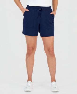 Petite Lux French Terry Knit Pull-On Shorts