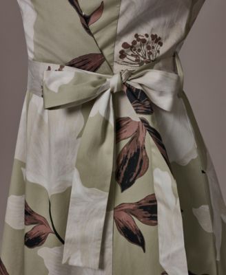 Petite Belted Cotton Midi Dress