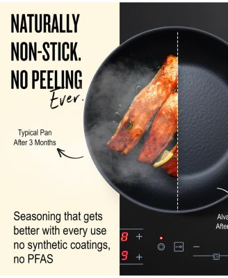 Black Angus 2-Piece Carbon Steel Frying Pan Set - Naturally Nonstick, Chemical-Free